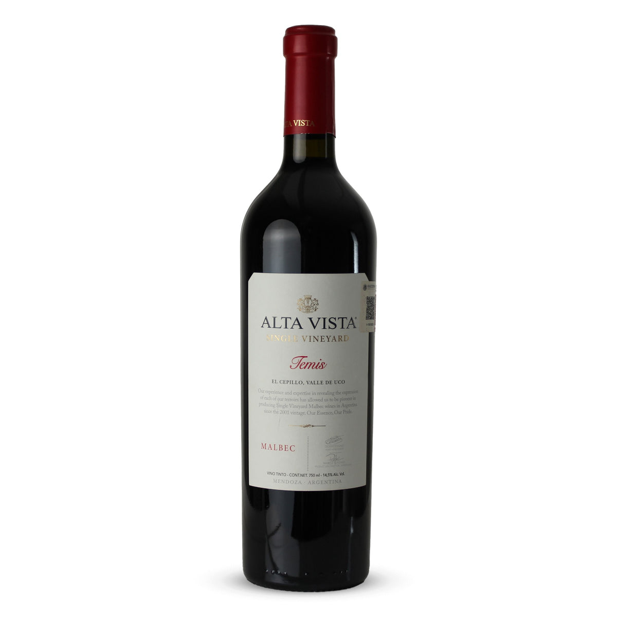 Vino Tinto Alta Vista Single Vineyard Temis Mendoza Argentina 750ml
