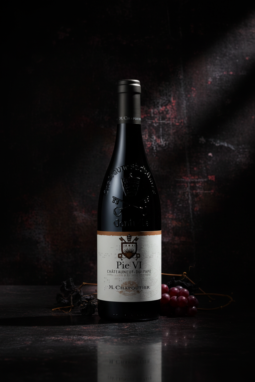 Vino Tinto M. Chapoutier Châteauneuf-du-Pape AOC Pie VI, Francia 750ml
