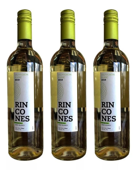 Vino Blanco Rincones Premium Sauvignon Blanc Montgras Valle Central Chile 750ml (3 Pzs)