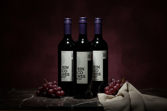 Vino Tinto Rincones Premium Merlot Montgras Valle Central Chile 750ml (3 Pzs)