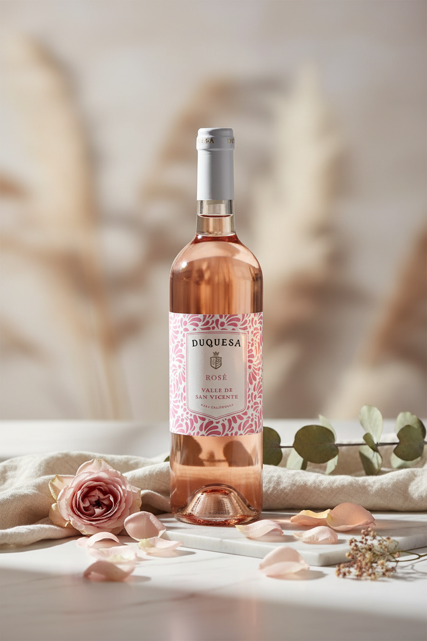 Vino Rosado Duquesa Vinos de la Reina Valle de San Vicente México 750ml