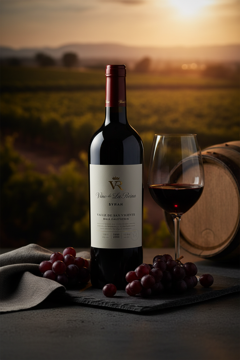 Vino Tinto Vinos de la Reina Syrah VR Valle de Guadalupe México 750ml