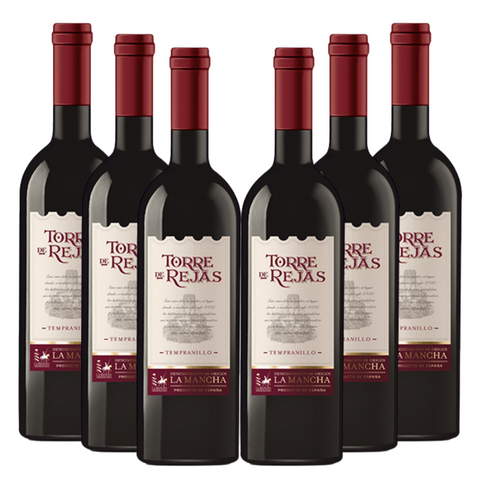 Vino Tinto Torre de Rejas Tempranillo DO Castilla y La Mancha España 750ml (6 Pzas)