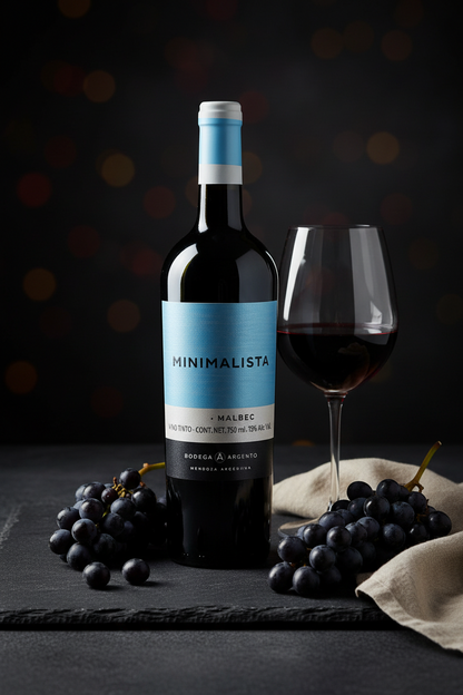 Vino Tinto Minimalista Malbec Mendoza Argentina 750ml