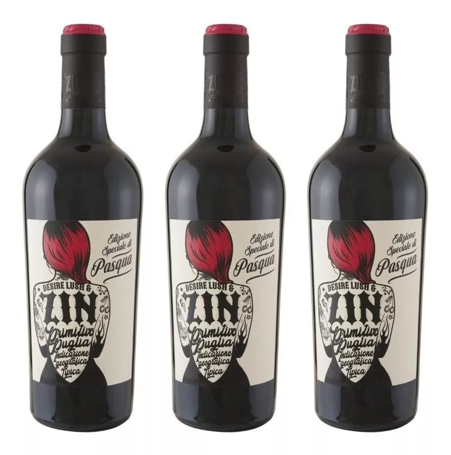 Vino Tinto Pasqua Desire Lush & Zin Puglia Italia 3 Botellas 750ml