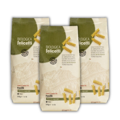 Pasta Felicetti Biologica Retail N.178 Fusilli 500g (3 Pzas)