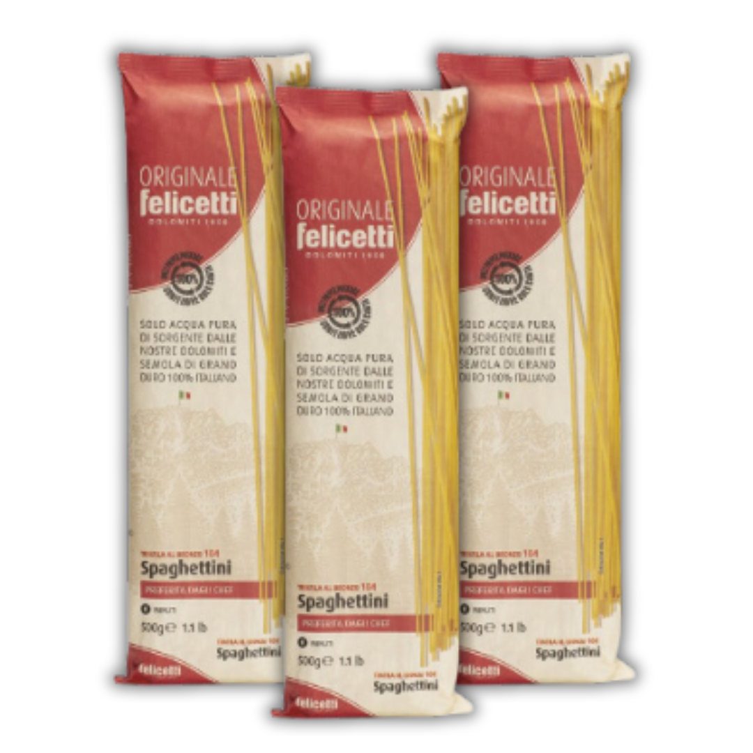 Pasta Felicetti Originale Retail N.105 Spaghetti 500g (3 Pzas)