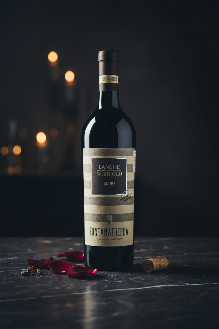 Vino Tinto Ebbio Langhe Nebbiolo DOC Fontanafredda Piemonte Italia 750ml