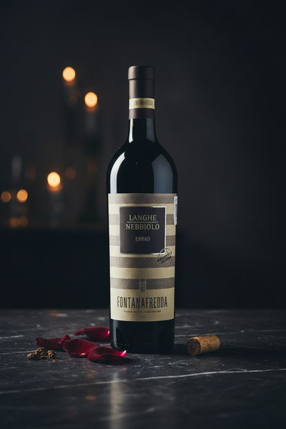 Vino Tinto Ebbio Langhe Nebbiolo DOC Fontanafredda Piemonte Italia 750ml