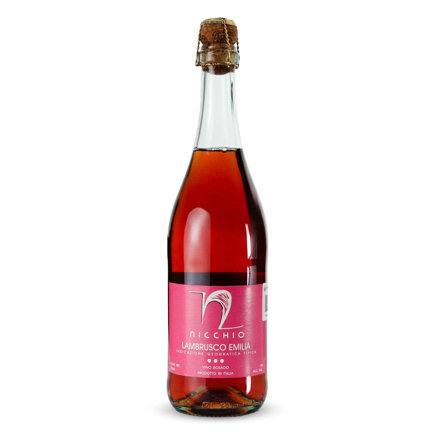 Vino Rosado Espumoso Lambrusco Nicchio Rosato Italia 750 ml