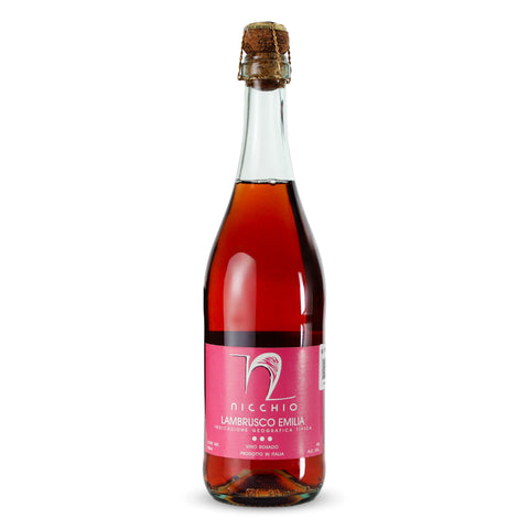 Vino Espumoso Nicchio Lambrusco Emilia Rosato Dolce IGT Italia 750ml