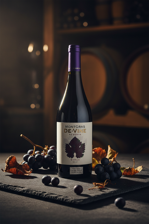 Vino Tinto Montgras De Vine Reserva Syrah Valle Central Chile 750ml