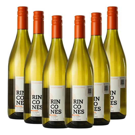 Vino Blanco Rincones Premium Chardonnay Montgras Valle Central Chile 750ml (6 pzas)