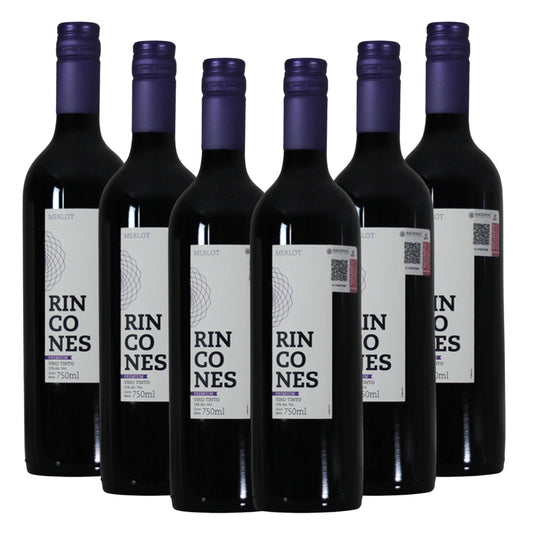 Pack 6 Botellas Vino Tinto Montgras Rincones Merlot 750ml