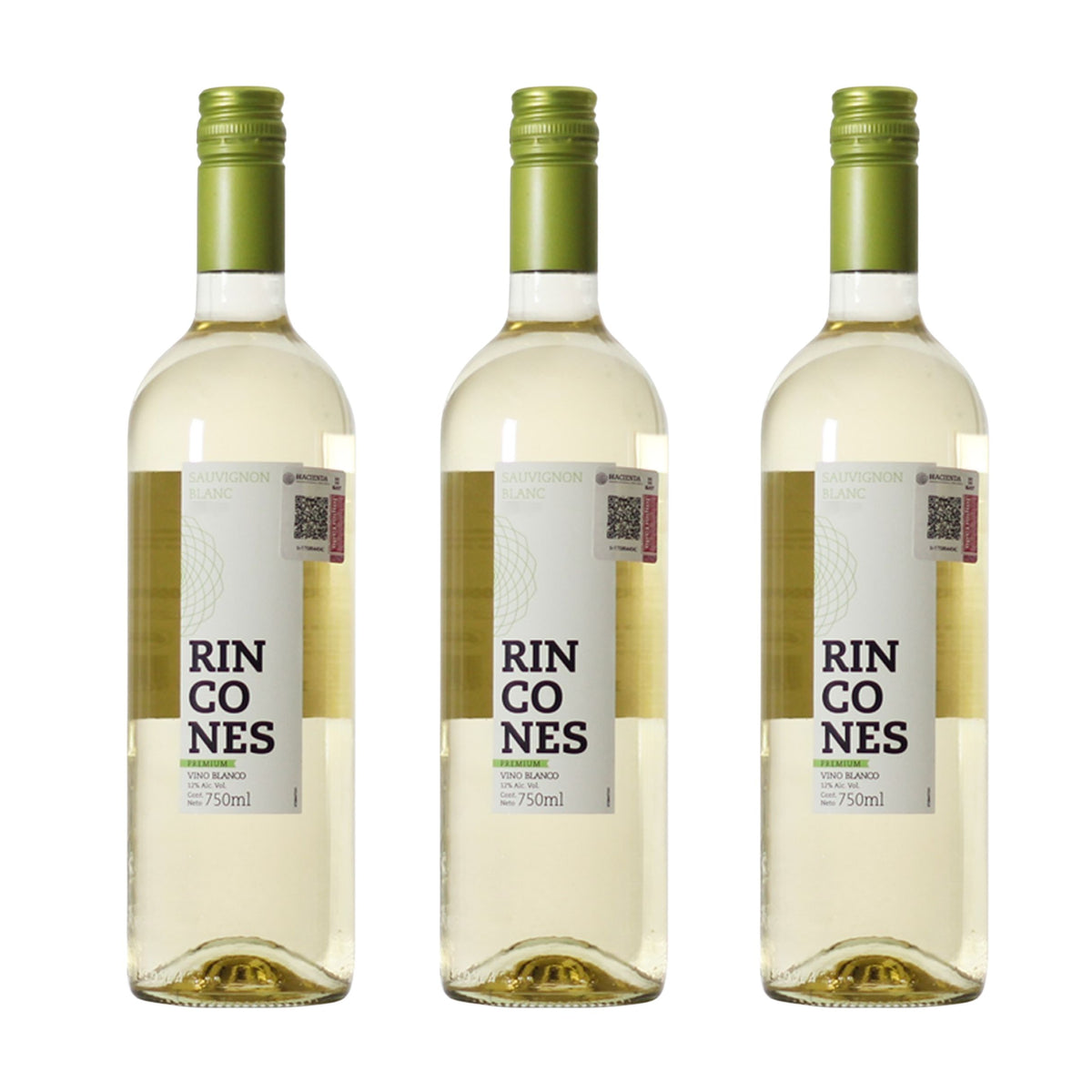 Vino Blanco Rincones Premium Sauvignon Blanc Montgras Valle Central Chile 750ml (3 Pzs)