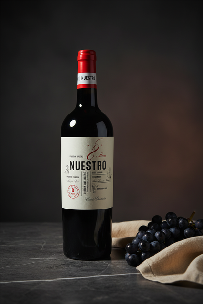 Vino Tinto Nuestro 8 Meses Ribera del Duero DOC Premium Fincas Castilla y León España 750ml