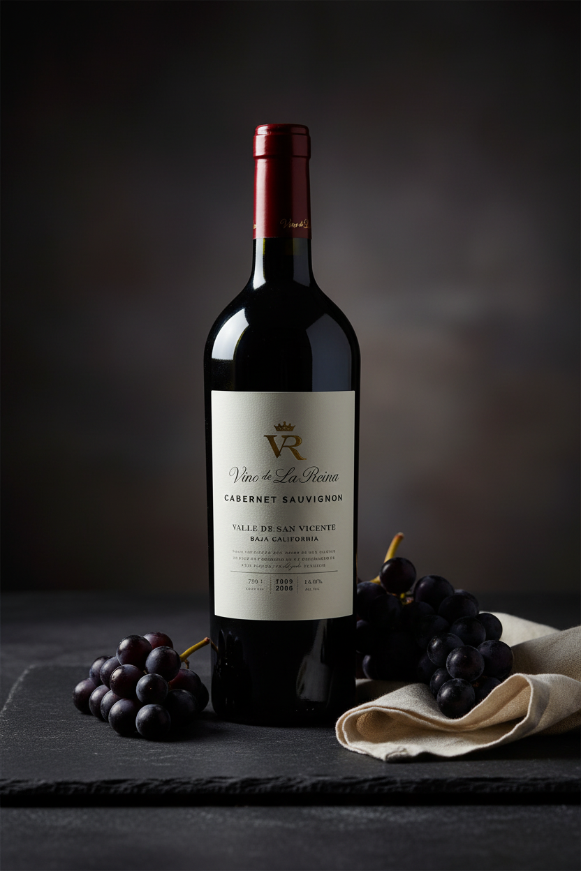 Vino Tinto Vino de la Reina Cabernet Sauvignon Valle de San Vicente B.C. México 750ml