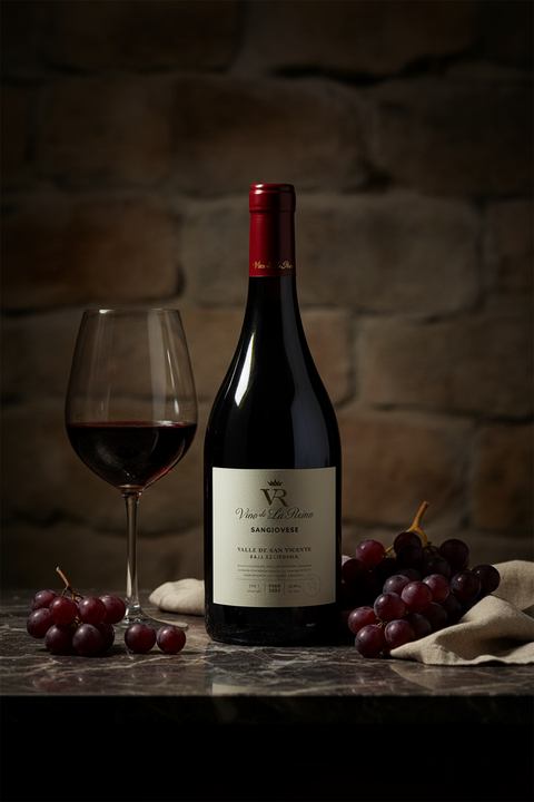 Vino Tinto Vino de la Reina Sangiovese Valle de San Vicente B.C. México 750ml