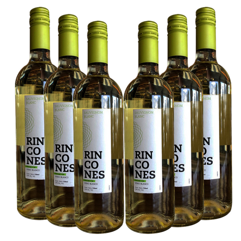 Vino Blanco Rincones Premium Sauvignon Blanc Montgras Valle Central Chile 750ml (6 Pzs)