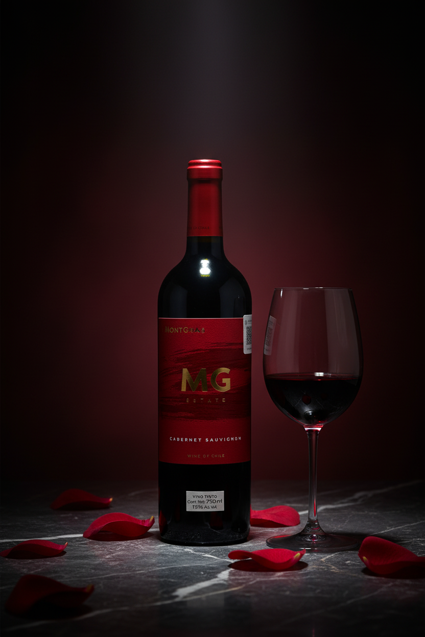 Vino Tinto MG Estate Cabernet Sauvingnon Montgras Valle Central Chile 750ml *