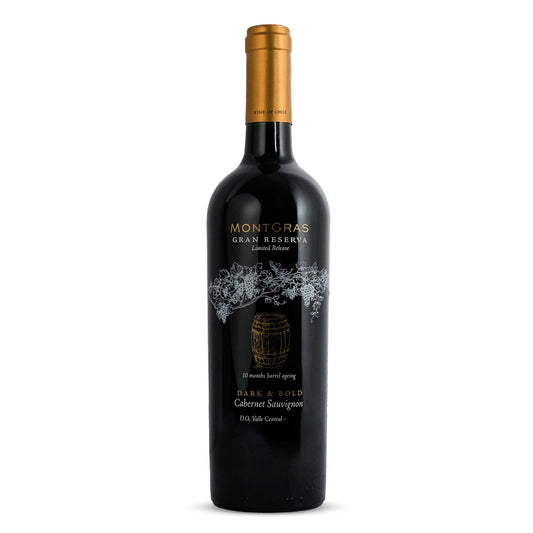 Vino Tinto Montgras Gran Reserva Dark Bold Valle Central Chile 750ml