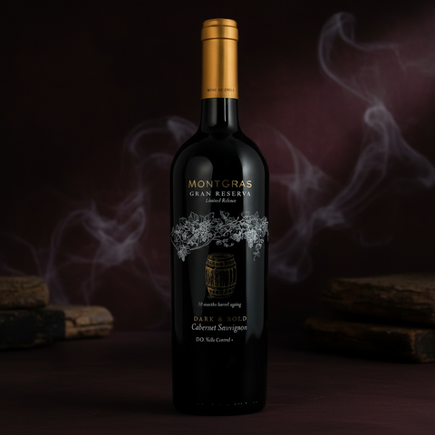 Vino Tinto Montgras Gran Reserva Dark Bold Valle Central Chile 750ml
