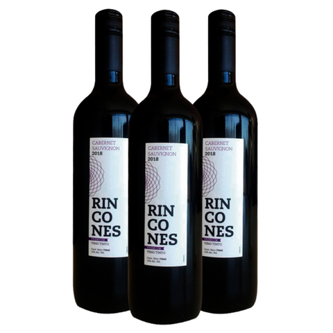 Vino Tinto Rincones Premium Cabernet Sauvignon Montgras Valle Central Chile 750ml (3 pzs)