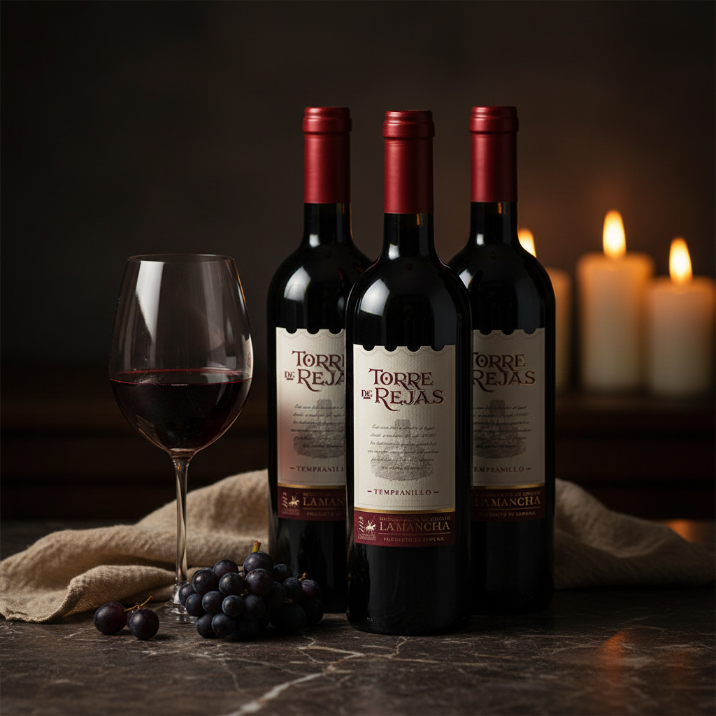 Vino Tinto Torre de Rejas Tempranillo DO Castilla y La Mancha España 750ml (3 Pzas)