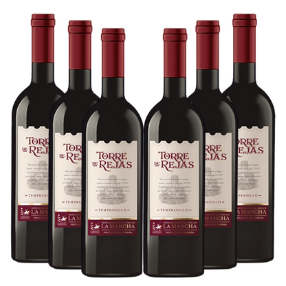 Vino Tinto Torre de Rejas Tempranillo DO Castilla y La Mancha España 750ml (6 Pzas)